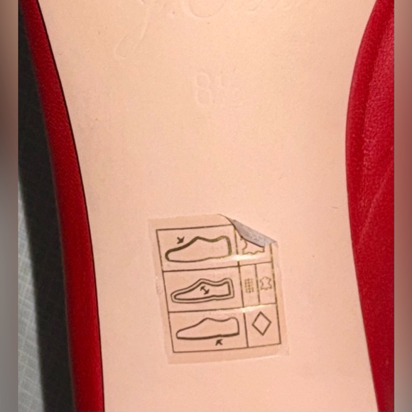 J. Crew Sz 8.5 Red Leather Low 1 3/4” Heel Ballet Pumps with Bow - Picture 9 of 9